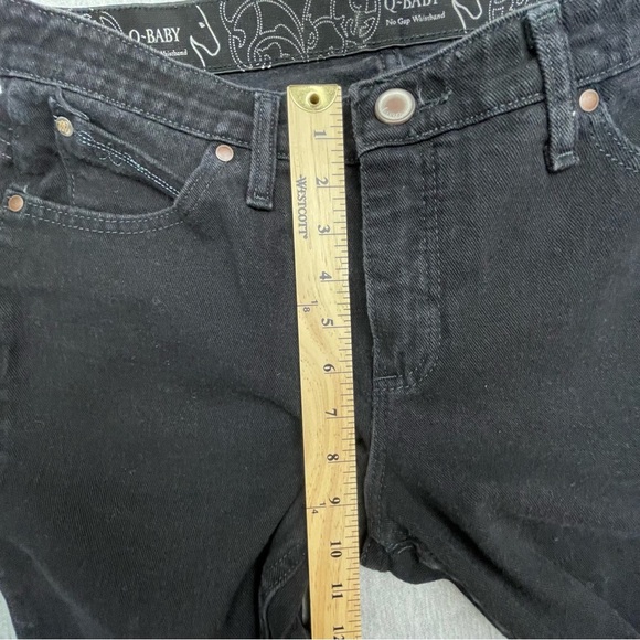 WRANGLER Q-Baby No Gap Waistband Bootcut Black Riding Jeans - Picture 8 of 12